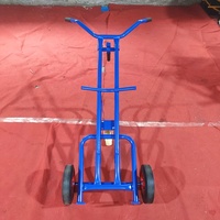 Chariot mobile à tambour d'huile en acier, capacité de 300kg, transporteur de baril à plate-forme de 10 pouces, chariot à main, transporteur d'équipement de manutention, nouveauté