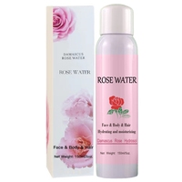 Label pribadi 200ml bunga mawar hidrasi air ekstra mawar Toner Wajah bebas alkohol pelembab tubuh wajah & rambut