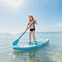 Planche à pagaie gonflable pour enfant de 7'6'', 228 cm, SUP extra stable pour enfants débutants, bleu et blanc, vente en gros
