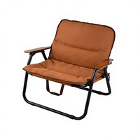 Chaise de camping pliante moderne et confortable en aluminium pour la randonnée, la plage et le jardin, capacité 150 kg, pour 1 à 2 personnes, grand espace