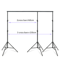Xintan Set lampu fotografi, bingkai latar belakang Sofbox 2*2.3m, Kit pencahayaan kamera pernikahan mendukung Set dudukan dengan penyangga dapat diatur portabel