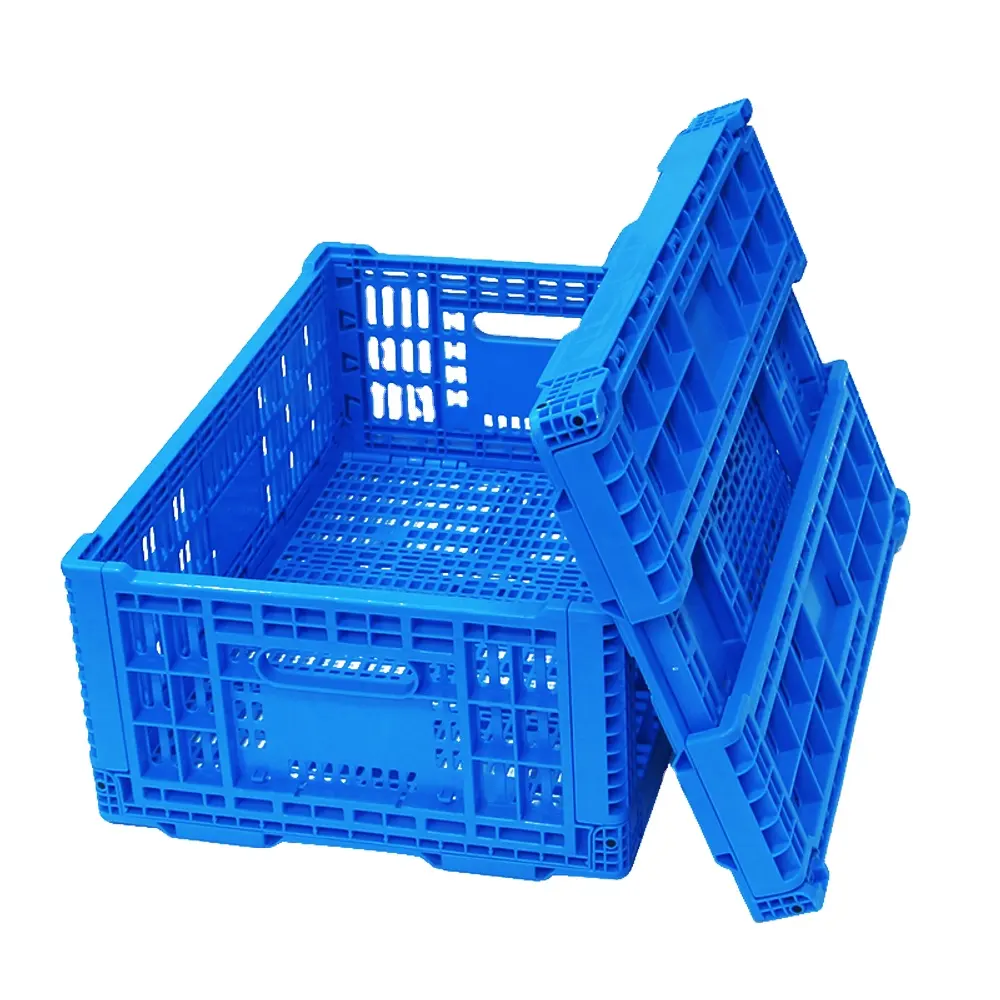 LEADLOONG Cesta plegable para la venta al por mayor Plástico Verduras Frutas Caja sólida Caja ventilada Cesta Transporte Cajas de plástico