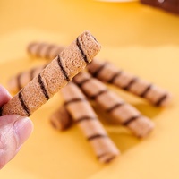 Grosir makanan ringan eksotis rol Wafer biskuit Thailand rasa kelapa diisi rol wafer 106g