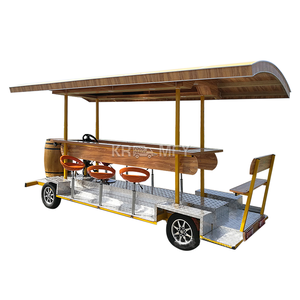 Camion de restauration mobile 13 places pour bières et glaces, idéal pour les fêtes d'anniversaire, avec un design élégant inspiré d'un vélo tandem - Product Image 4