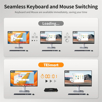 TESmart Conmutador KVM de 2 puertos USB 2,0 Extractor de vídeo con tecla de acceso rápido 2x1 HDCP 2,2 para HDMI 4K 60Hz Conmutador KVM en stock