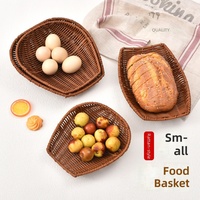 Plastiek geweven minimalistische fruitmand/snackbak voor hotels, restaurants, KTV/bars, noten- en frietmand, snackopbergbak