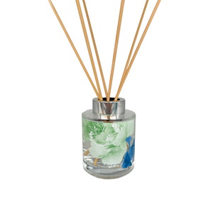 Wholesale Custom 200ml Flat <strong>Black</strong> Luxury Glass <strong>Diffuser</strong> Bottle Empty <strong>Reed</strong> with Lids Screen Printing - Product Image 2