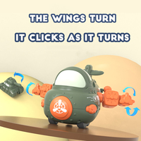 Jouet d'avion en plastique à friction à impact coloré de dessin animé avec petit jouet de réservoir chargeable adapté aux