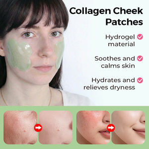 Индивидуальная упаковка: Увлажняющие коллагеновые патчи для щек с гиалуроновой кислотой, тканевая маска для лица, уход за кожей - Product Image 3