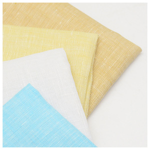 Couleur riche printemps été mince confortable couleur Pure Ramie coton tissu tissé fil-teint chemise tissu pur lin tissu - Product Image 6