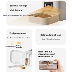 Distributeur de nourriture intelligent pour animaux de compagnie 6L avec caméra, vision nocturne grand angle, machine d'alimentation programmée pour chiens, portable - Product Image 3