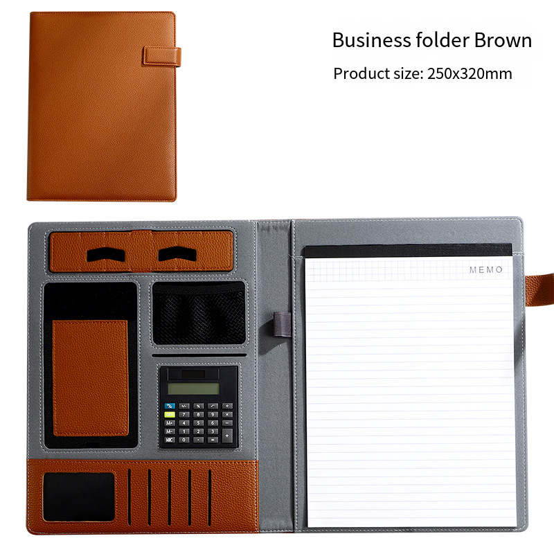 Brown-with memo calculator(Magnetic clasp)