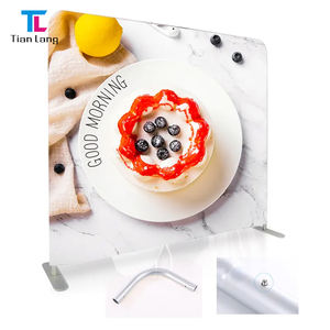 TianLang, alta calidad, 8 pies, marco de aluminio recto portátil, funda de almohada de tela de tensión personalizada, telón de fondo para cabina de fotos - Product Image 2
