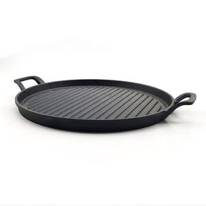 <span class=keywords><strong>Plaque</strong></span> de cuisson en <span class=keywords><strong>fonte</strong></span> pré-assaisonnée, ronde, 31 cm, pour <span class=keywords><strong>barbecue</strong></span>, poêle à frire ronde à rayures, <span class=keywords><strong>plaque</strong></span> de cuisson en fer - Product Image 6