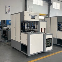 Precio de fábrica directo de alta calidad, máquina de moldeo por soplado semiautomática de 4 cavidades, máquina para fabricar botellas de plástico, soplador de PET