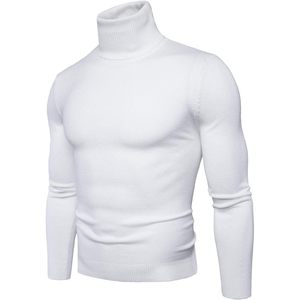 FOXA Men's <b>Turtleneck</b> <b>Sweater</b> Slim Fit Soft Knitted Basic Pullover - Product Image 1