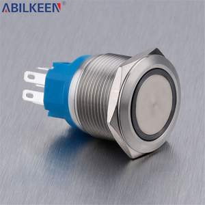 <span class=keywords><strong>Interrupteur</strong></span> à bouton-poussoir momentané à réponse rapide <span class=keywords><strong>12V</strong></span> 22mm IP65 pour les systèmes d'automatisation de machines industrielles Connexion à presse courte - Product Image 2