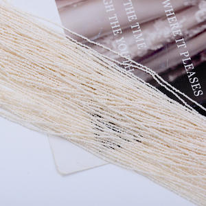 Vente directe du fabricant, perles d'eau douce ultra petites de 1 à 1,25 mm, perles blanches semi-finies, chaînes de perles pour le bricolage - Product Image 1