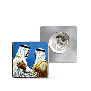 Pin de Recuerdo de la Alianza Emiratí de los Emiratos Árabes Unidos y Kuwait, Insignia Metálica con Retrato de Líderes del Medio Oriente, Broche Conmemorativo de Eventos Nacionales, Personalizado - Product Image 3