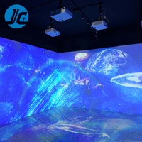 Écran de projection interactif 4K LED immersif 3D holographique pour salle de karaoké, projecteur avec haut-parleur Wi-Fi intégré, publicité portable