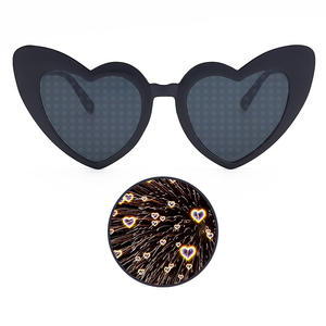 ユニセックスサングラスブルーブラックボールパーティー効果特殊回折メガネハートスターロゴレンズ保護2025年工場供給 - Product Image 5