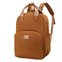 Sac à dos vintage grande capacité en tissu Oxford pour couches et accessoires de maman, avec compartiment isotherme pour biberons et crochets pour poussette