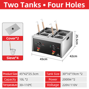 Yeni elektrikli masaüstü makarna ve erişte ocağı makine 2/4/6 kafa yüksek verimlilik için restoranlar oteller ve gıda dükkanları - Product Image 6