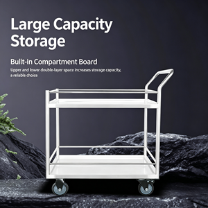 3 Tier Heavy Duty Stainless Steel Kitchen <b>Trolley</b> Mobile Rolling Storage <b>Cart</b> with Wheels Multi Purpose Utility <b>Cart</b> - Product Image 5