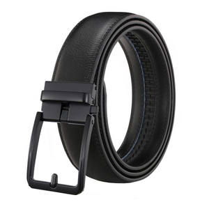 Cinturón de cuero dividido de alta calidad para hombre con aleación automática para hebilla hueco Formal y estilos occidentales de moda para venta al por mayor - Product Image 2