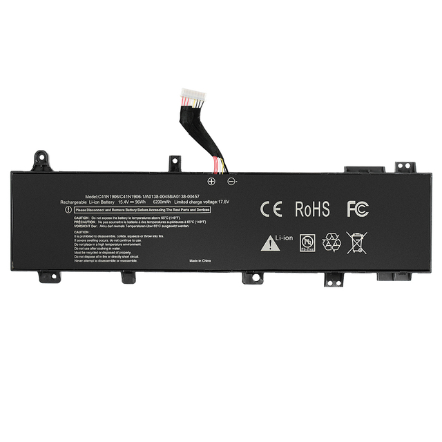 Fast Shipping for ASUS ROG Zephyrus GX550/GX551Q Laptop Battery C41N1906 A0138-00458 A0138-0045 15.4V 6200mAh 1 Year Warranty