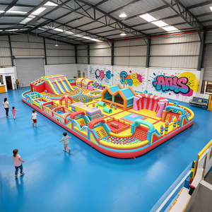 Grand parc d'attractions gonflable géant en PVC, parcours d'obstacles extérieur, aire de jeux, château gonflable pour événements commerciaux - Product Image 6