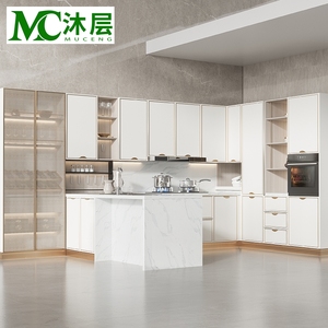 Armadi da cucina <span class=keywords><strong>di</strong></span> <span class=keywords><strong>lusso</strong></span> moderno Set completo <span class=keywords><strong>di</strong></span> vetro porta in marmo cerniera importato per la casa aggiornamento dispensa mobili vendita - Product Image 2