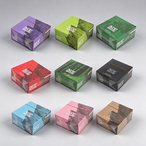 HermitCrab-Ace Ultra Thin 10g Custom Brown King Size Tobacco Leaves Cigarette Rolling Paper with tips - Product Image 6