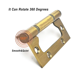 Charnières de porte sans mortaise en gros 4*3 pouces *3mm en acier inoxydable pour portes intérieures pliantes 360° °   Charnières de portail robustes noires - Product Image 5