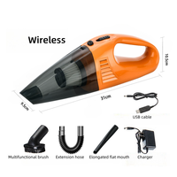 Aspirateur d'angle de voiture 12V USB/filaire personnalisable avec une aspiration de 3300PA et accessoires personnalisés