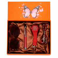 Coffret Cadeau Festif pour Femme : Perles de Prière, Montre Tendance, Lunettes de Soleil, Stylo en Cristal – Kit Complet pour les Fêtes