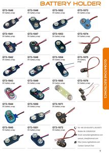 Clip de Batería Prismático Negro Tipo T GlobalTone de 9V con Cable Conductor y Soporte de Carcasa Flexible GT3-1841B - Product Image 6