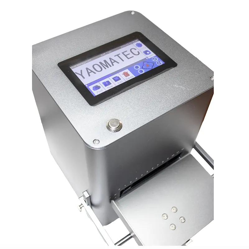 Yaomatecフラットベッド高品質ウォーターボトルデスクトップインクジェットプリンター工場供給レーザーコードインクジェットプリンター