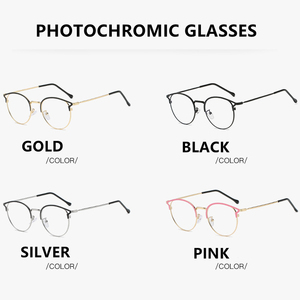 Gọng Kính Quang Học Kacamata Gọng Kính Quang Học Mặt Trăng Cá Tính Mạ IP Chống Ánh Sáng Xanh Đổi Màu - Product Image 5