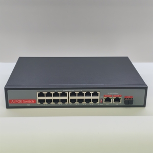 High Performance OEM ODM 16-Port 100Mbps Network <b>Switch</b> with 2*10/100/1000Mbps RJ45 & 1*GE SFP Uplink Unmanaged <b>PoE</b> <b>Switch</b> - Product Image 1