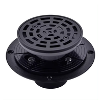 Aida 115mm Bonde de sol de douche pour salle de bain, grille à motif, amovible, en acier inoxydable SUS 304 de qualité alimentaire, noir moderne intelligent