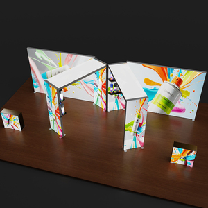 Stand Modular de Tela para Exposiciones 20x10 con Gráficos de Tela Tensada sin Arrugas - Product Image 1