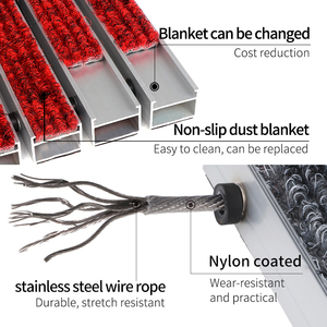 Grossiste <span class=keywords><strong>Tapis</strong></span> de sol en alliage <span class=keywords><strong>d</strong></span>'aluminium <span class=keywords><strong>Tapis</strong></span> <span class=keywords><strong>d</strong></span>'<span class=keywords><strong>entrée</strong></span> extérieur en métal encastré robuste pour hôtel immeuble de bureaux commercial - Product Image 2