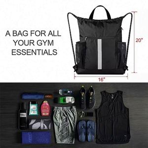 Free Sample Custom Fitness Football Organizer Bag Durable Sport <b>Drawstring</b> Bag Outdoor Gym Basketball <b>Drawstring</b> <b>Backpack</b> - Product Image 3