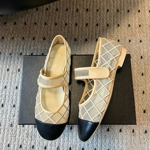 Ballerine Mary Jane in Rete per Donne, Scarpe Comode e Traspiranti con Ricamo Trapuntato, Punta in Vera Pelle e Cinturino Regolabile - Product Image 5
