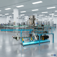 Chaîne de production entièrement automatique de machines extrudeuses pour la fabrication d'aliments pour poissons en granulés coulants et flottants