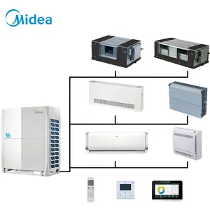 Midea hvac sistema central ar condicionado, 60hz 50hz r410a r32 inversor móvel ar condicionado ac multi dividido casa ar condicionado