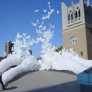 Ballon flottant blanc en forme de colombe Bio, en hélium, décoration de lieu d'église de mariage, ballon commémoratif, vente en gros