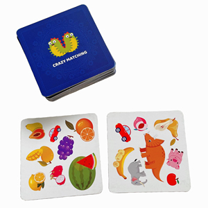Entrenamiento interactivo de atención plena para niños Tarjetas de <span class=keywords><strong>juego</strong></span> a <span class=keywords><strong>juego</strong></span> locas Animales Par de tarjetas Rompecabezas Tarjetas de <span class=keywords><strong>juego</strong></span> - Product Image 2