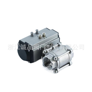 วาล์วบอลนิวเมติก Q611F 16P สแตนเลส 304/316L แบบเกลียว ชนิดสามชิ้น สำหรับน้ำ แก๊ส น้ำมัน รองรับ OEM - Product Image 4